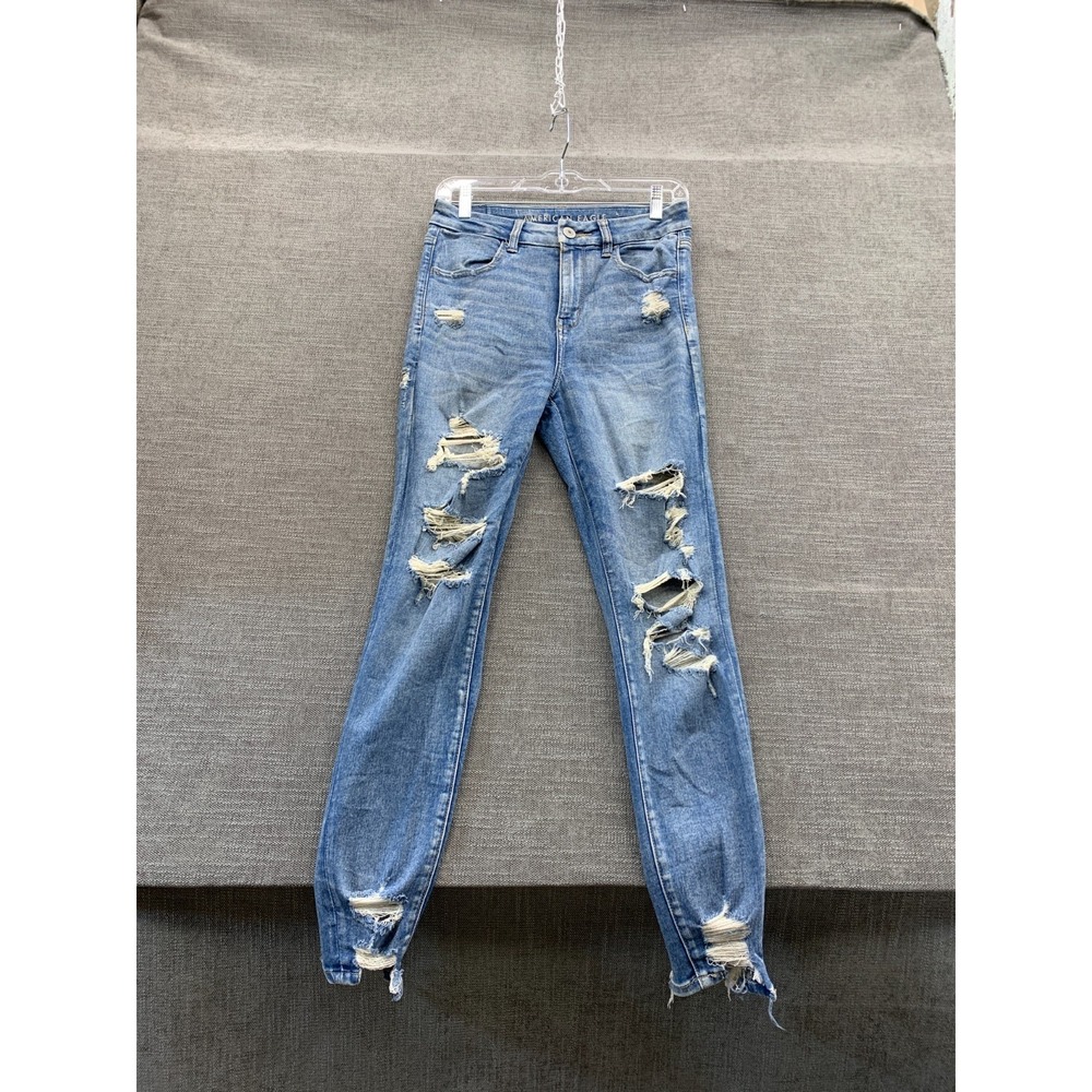 American Eagle Outfitters Curvy Jegging Jeans Womens 6 Blue Denim Cotton Hi Rise